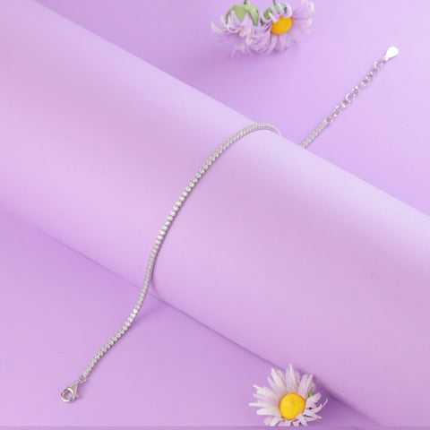 925 Sterling Silver Adjustable Tennis Bracelet for Women