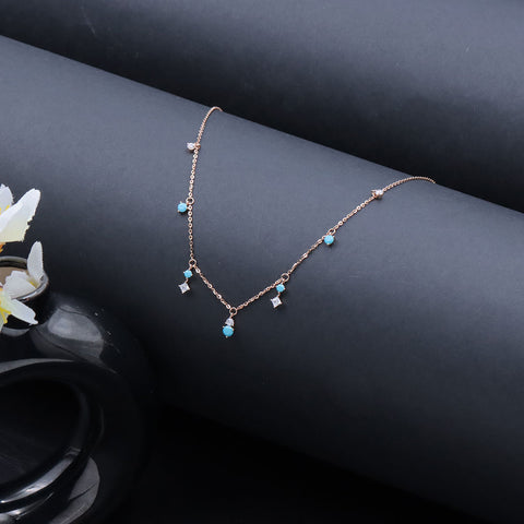 Rose Gold-Plated Charm Necklace
