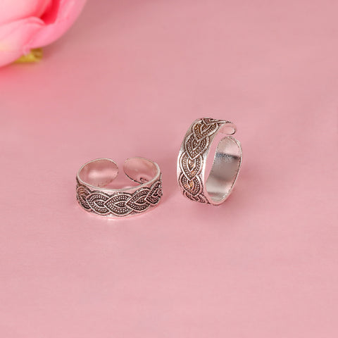 925 Sterling Silver Antique Adjustable Toe Rings for Women