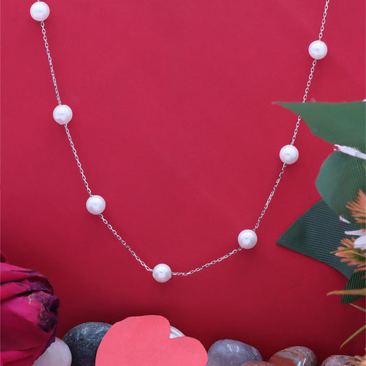 Silver White Beads Chain