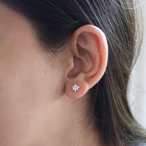 Crystal Flower Earrings For Women