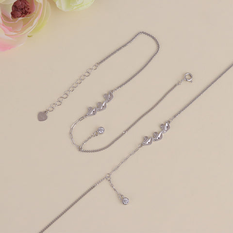 925 Sterling Silver Adjustable duck Anklet for Women