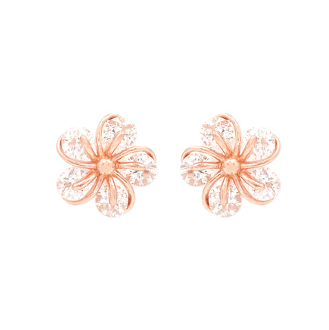 925 Sterling Silver Modern Flower Earrings for Women