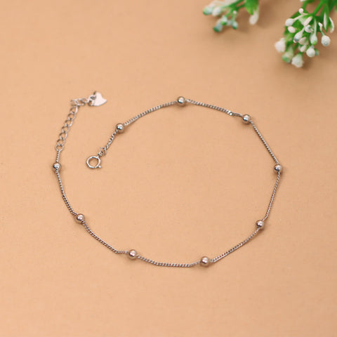 925 Silver Balls Anklet