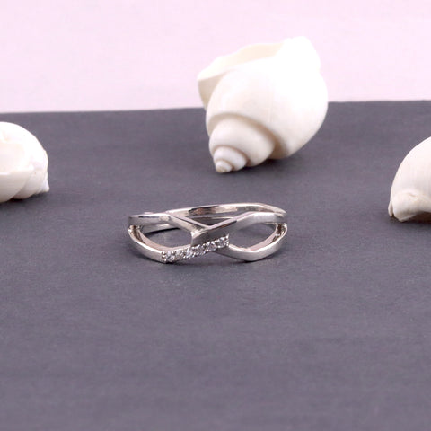 925 Sterling Silver Infinity Ring With Adjustable Size