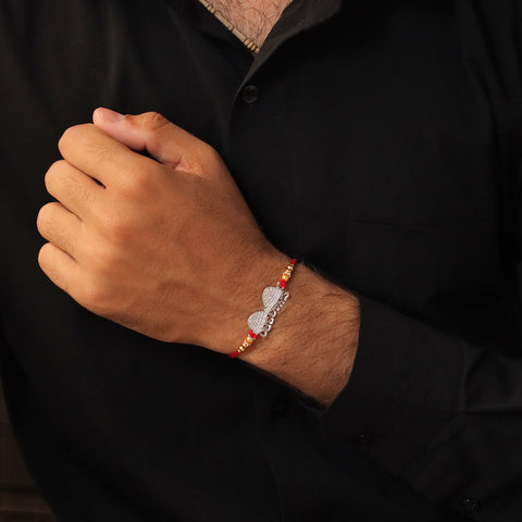 Swage Bro Silver Rakhi For Brother