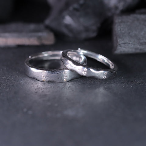 925 Sterling Silver Couple Ring Band