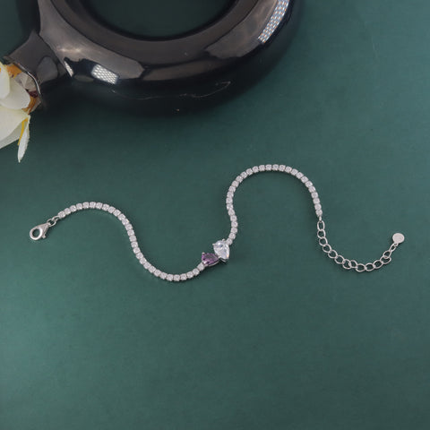925 Sterling Silver Trendy Tennis Bracelet for Women