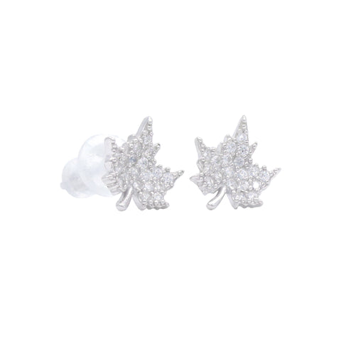 92.5 Sterling Silver Leaf Earrings For Women