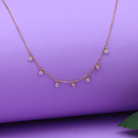 Rose gold Multi Drop Necklace