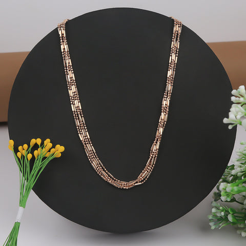 Multi Layered Bib Rose Gold Chain