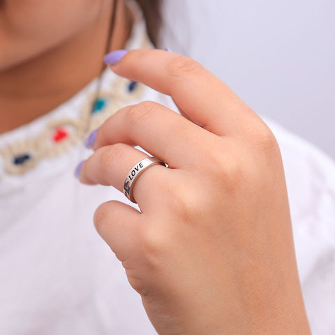 Silver Love Ring