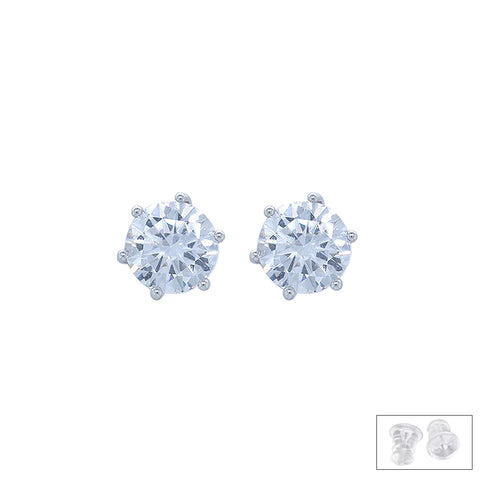 Silver High Stud  Earrings