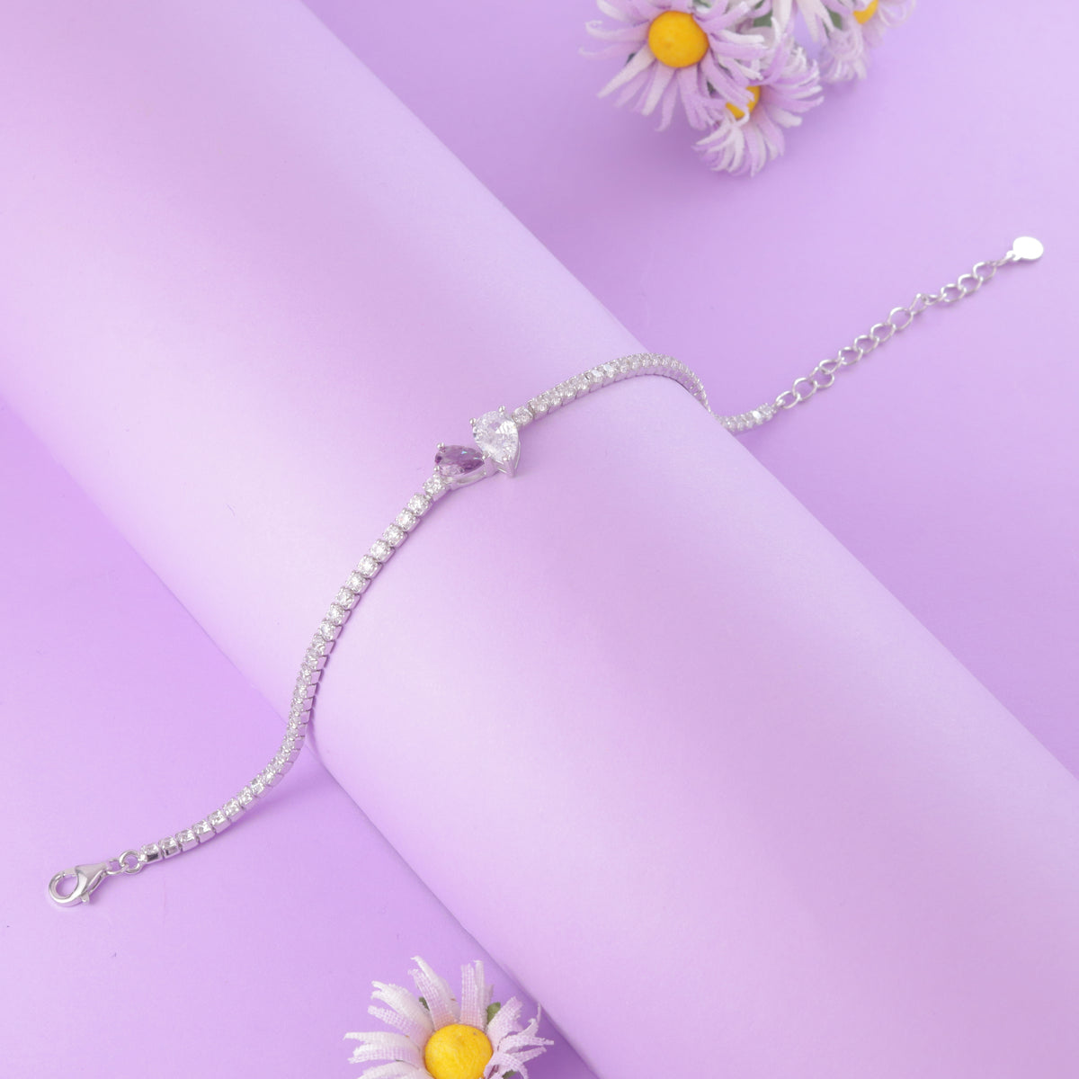 925 Sterling Silver Trendy Tennis Bracelet for Women