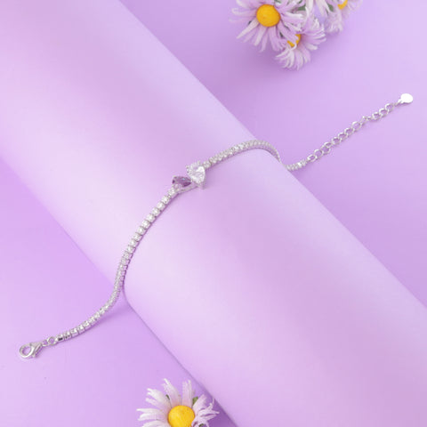 925 Sterling Silver Trendy Tennis Bracelet for Women