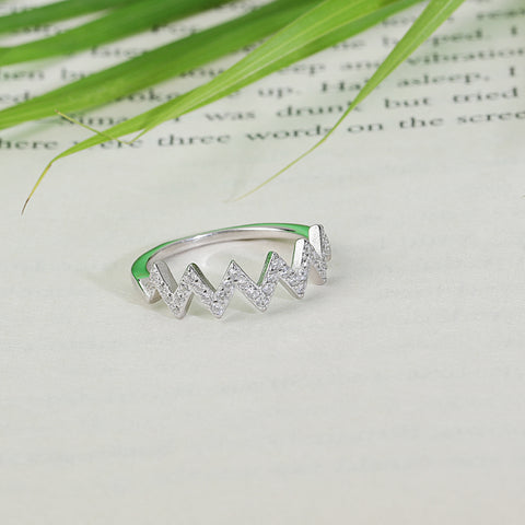 Silver Zig Zag Ring
