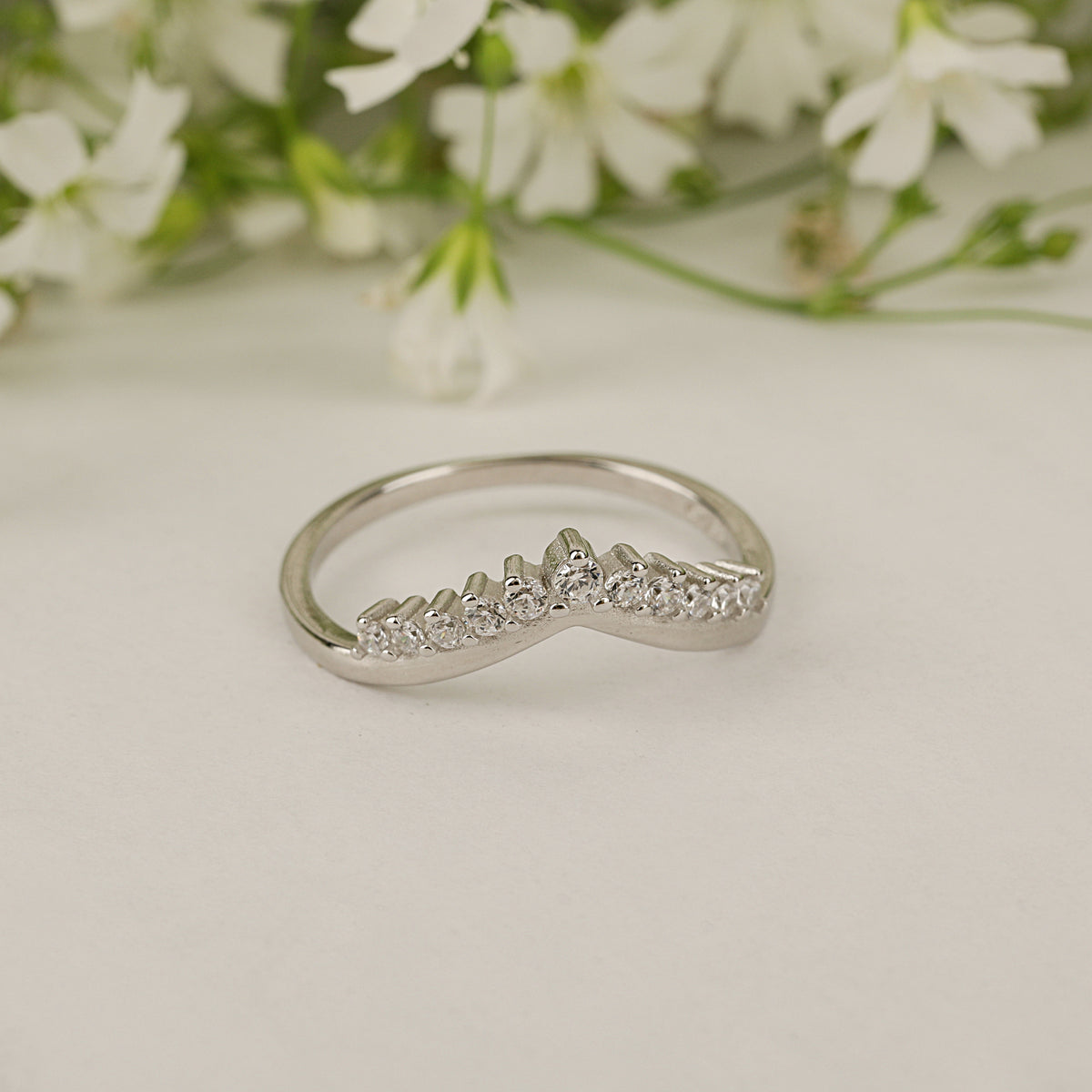 sparkling crown ring