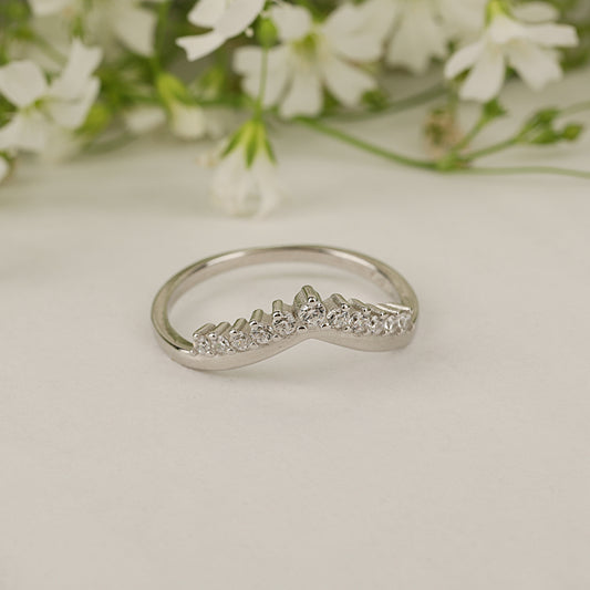 925 Sterling Silver Sparkling Crown Rings for Ladies