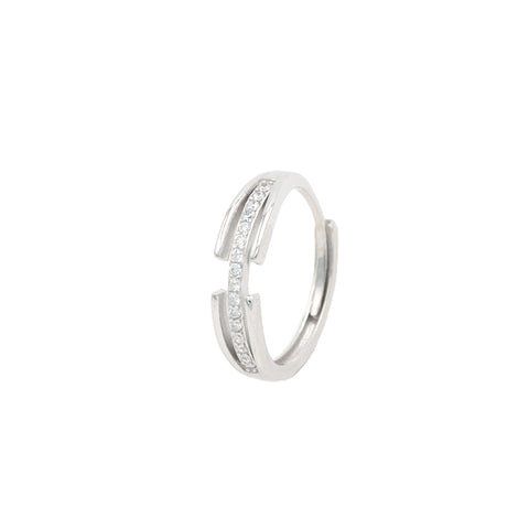 925 Sterling Silver Minimal Space  Adjustable Ring