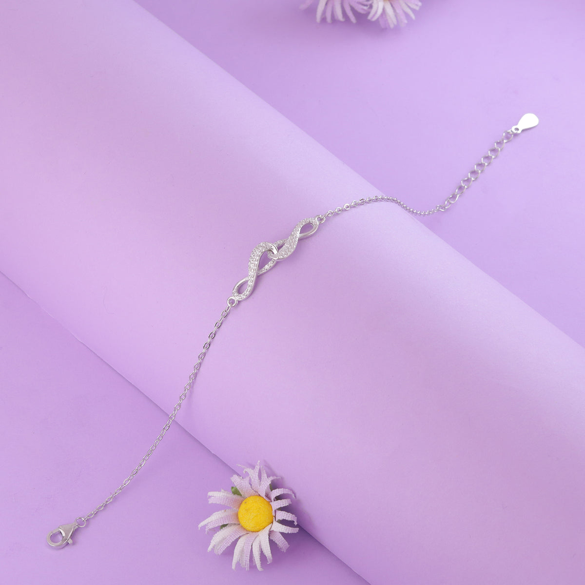 925 Sterling Silver Infinity Bracelet for Women
