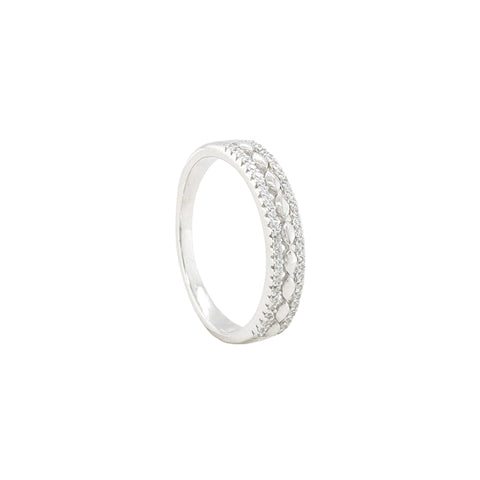 Classic Textured Silver Finger Ring