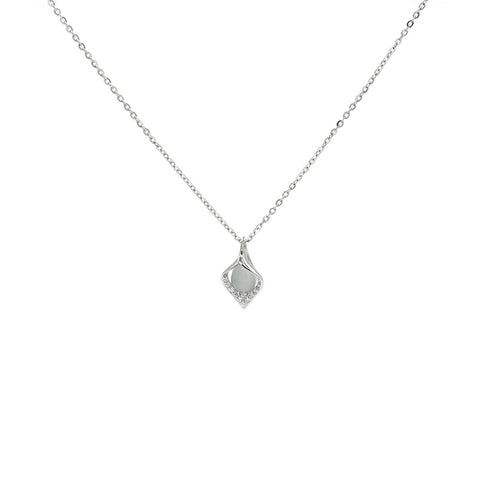 925 sterling silver seashell pearl pendant chain  for women