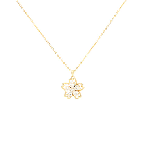 Floral Gold Pendant Chain for Women