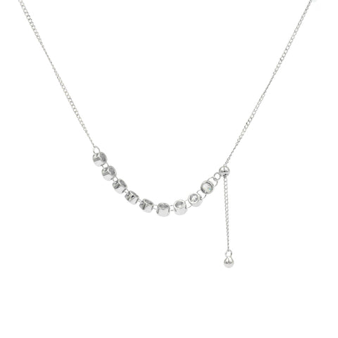 ERI White Diamond's Round Shape Pandant Chain