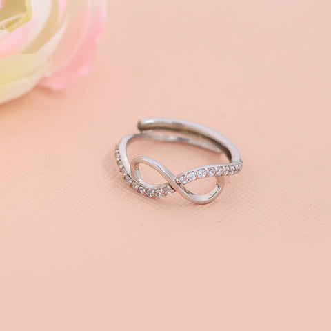 Sterling Silver Infinity  Adjustable Ring