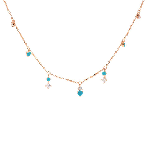 Rose Gold-Plated Charm Necklace