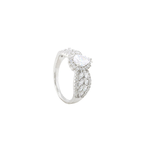 Solitaire Design Silver Fashion Ring for women