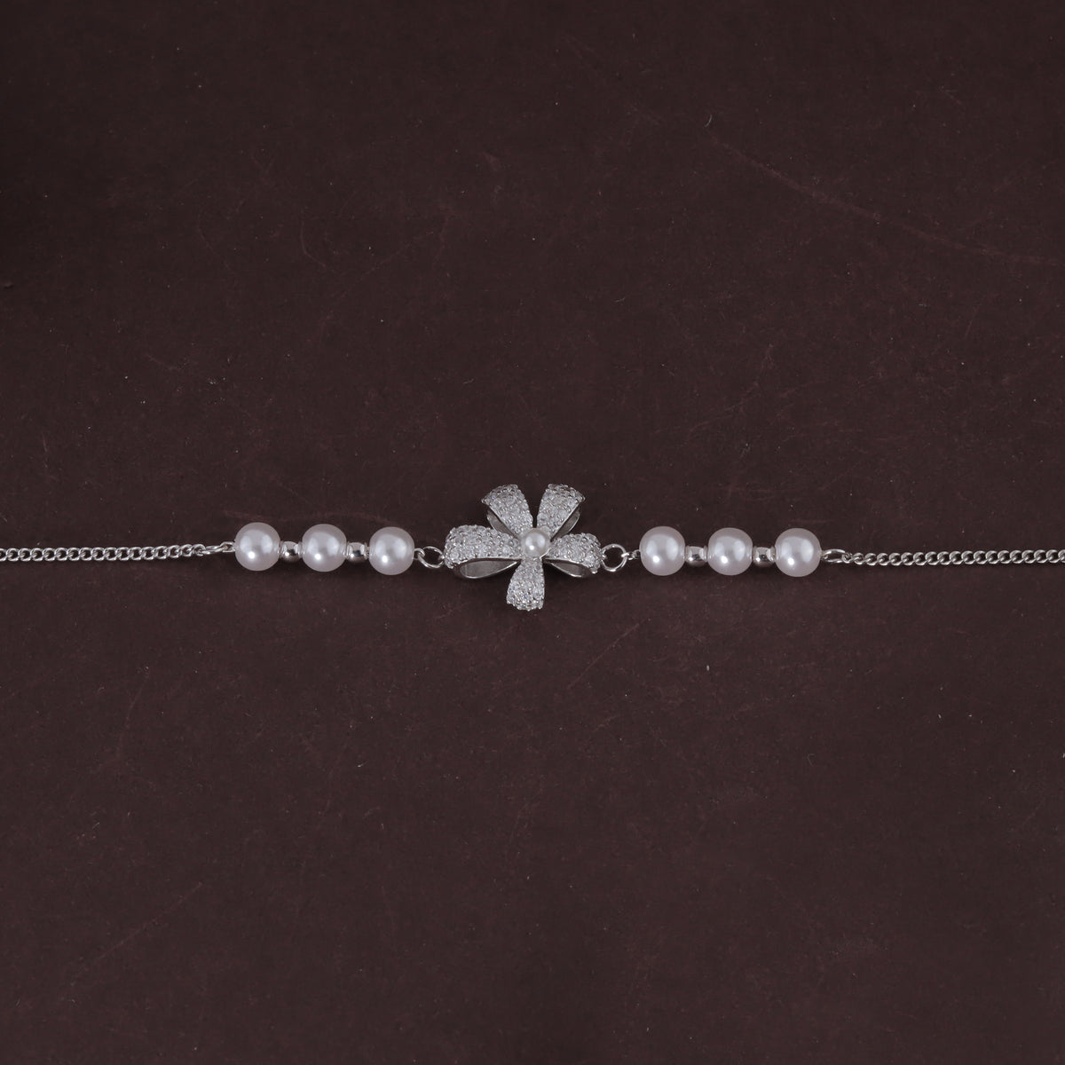 Pearl & Bow 92.5 Sterling Silver Bracelet For Women
