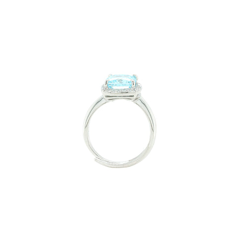 Blue Sapphire Square Ring