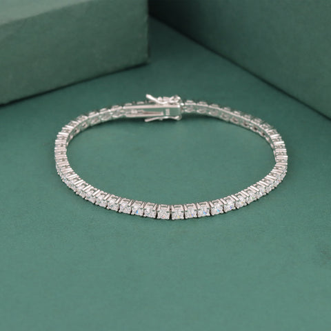 925 Sterling Silver Tennis Bracelet For Women