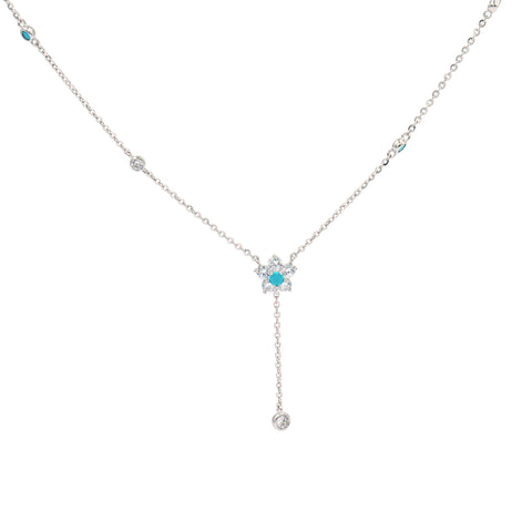 925 Silver Floweret Pendant  Chain