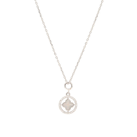 925 sterling silver clover pendant with chain