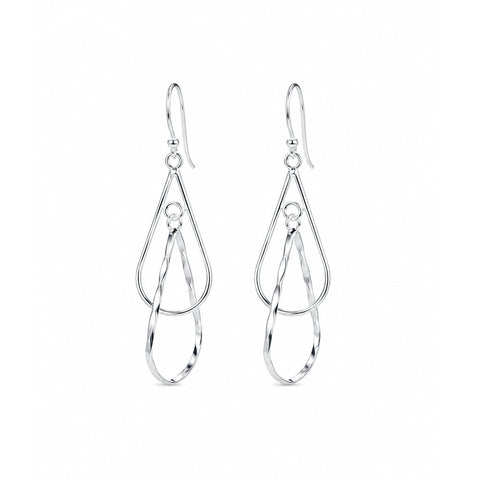 925 Sterling Silver Teardrop Drop Earrings