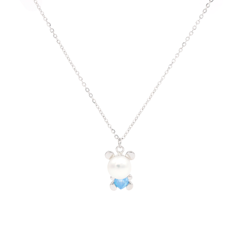 925 Silver teddy bear shape pendant with chain