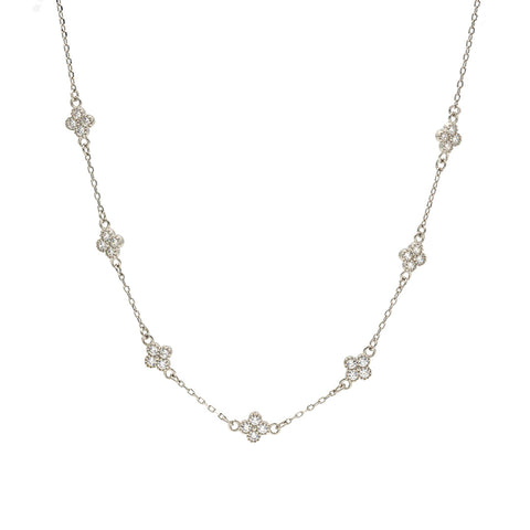 Silver Flowers Necklace