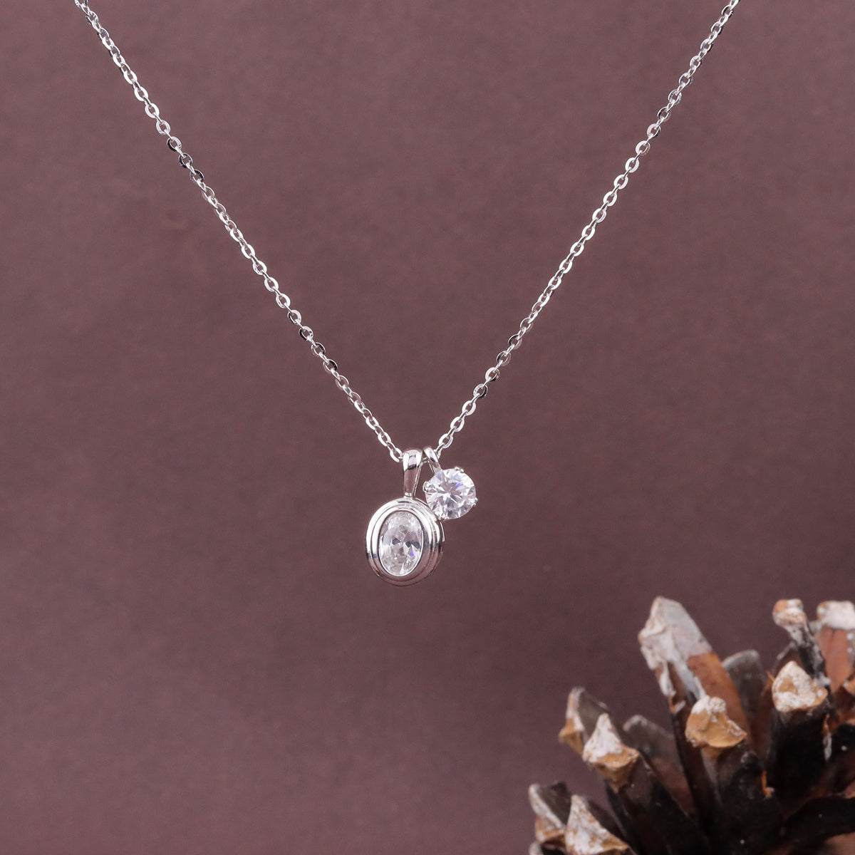 Daily Ware Oval Pendant Necklace For  Women