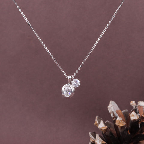 Daily Ware Oval Pendant Necklace For  Women