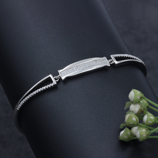 925 Silver   Adjustable Kada Bracelet