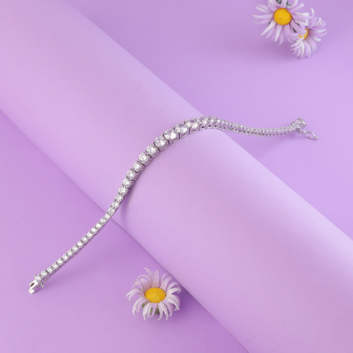 925 Sterling Silver Tennis Bracelet For Women
