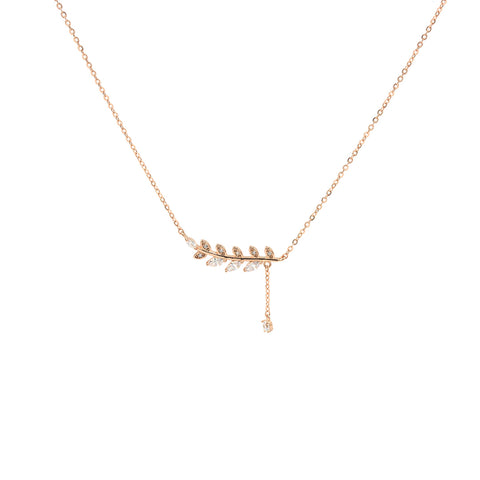 Rose Gold Plated Leaf Pandant Chain