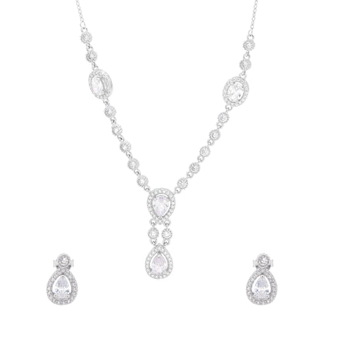 925 Sterling Silver  Necklace & Earrings Set