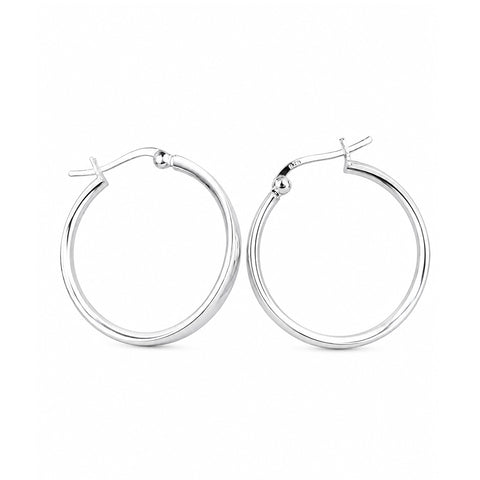 925 Sterling Silver Large Hoop Earrings
