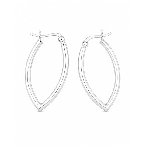 925 Sterling Silver Teardrop Hoop Earrings for Women