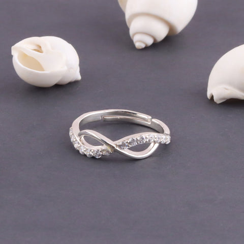 Sterling Silver Infinity Adjustable Ring