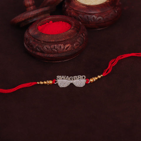 Swage Bro Silver Rakhi For Brother