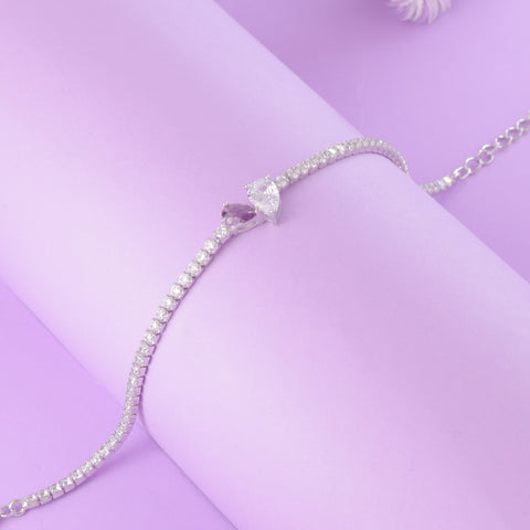 925 Sterling Silver Trendy Tennis Bracelet for Women